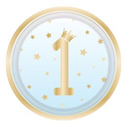 Pahvilautaset 1st Birthday Sininen