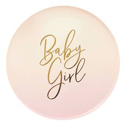 Pahvilautaset Baby Girl Vaaleanpunainen