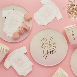 Diaesitys - Pahvilautaset Baby Girl Vaaleanpunainen