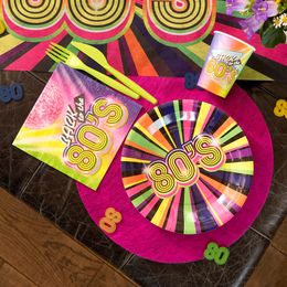 Lysbildefremvisning - Papptallerkener Back to the 80's