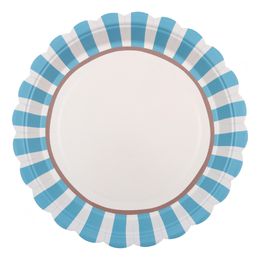 Papperstallrikar Blå/Brun