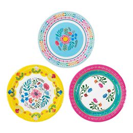 Papperstallrikar Boho Floral