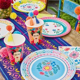 Bildspel - Papperstallrikar Boho Floral