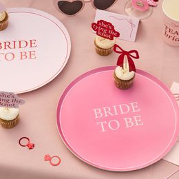 Bildspel - Papperstallrikar Bride to Be Rosa