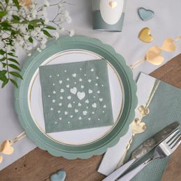 Bildspel - Papperstallrikar Dusty Green