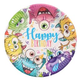 Papperstallrikar Funny Monsters
