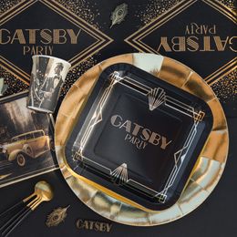 Bildspel - Papperstallrikar Gatsby Noir