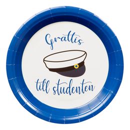 Papperstallrikar Grattis till Studenten