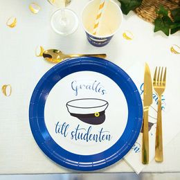 Bildspel - Papperstallrikar Grattis till Studenten