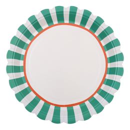 Papperstallrikar Grön/Orange