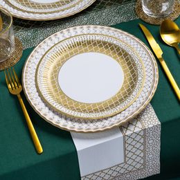 Bildspel - Papperstallrikar Guld Ornament