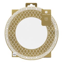 Bildspel - Papperstallrikar Guld Ornament