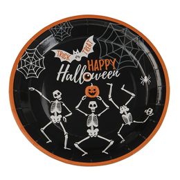 Papptallerkener Halloween Skjelett