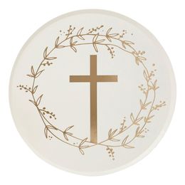 Papperstallrikar Kors Guld