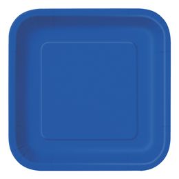 Papperstallrikar Kvadrat Blå
