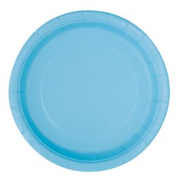 Papperstallrikar Ljusblå
