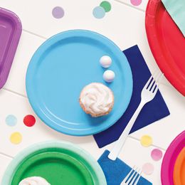 Bildspel - Papperstallrikar Ljusblå