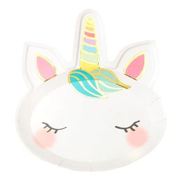 Papperstallrikar Love Unicorns Enhörningshuvud