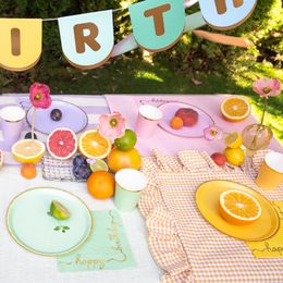 Bildspel - Papperstallrikar Pastell