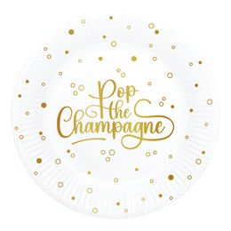 Papptallerken Pop the Champagne