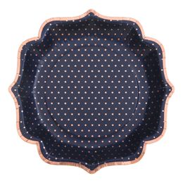 Pappersassietter Prickiga Navy/Roséguld