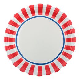 Papperstallrikar Röd/Blå