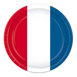 Papptallerkener Rød/Hvit/Blå