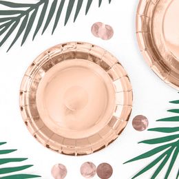 Bildspel - Pappersassietter Roséguld Metallic