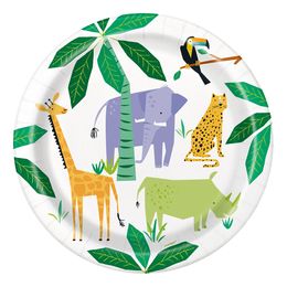Papperstallrikar Djungeldjur