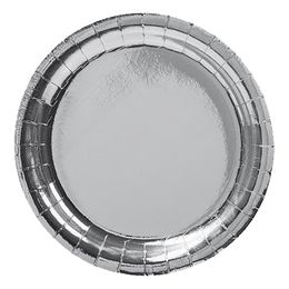 Papperstallrikar Silver Metallic