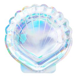 Paptallerken Muslingeskal Regnbuefluorescerende