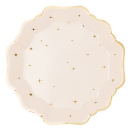 Paptallerkener Stjerner Beige