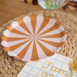 Bildspel - Papperstallrikar Stripes Mix