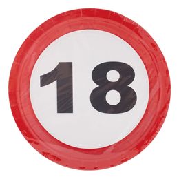 Papptallerkener Trafikkskilt 18