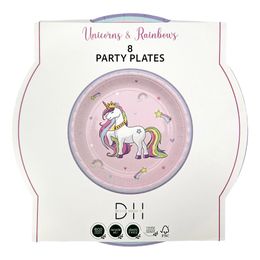 Bildspel - Papperstallrikar Unicorns & Rainbows