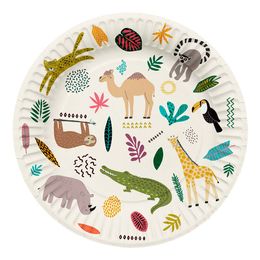 Papperstallrikar Zoo Party