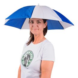 Paraplyhatt Blå/Vit