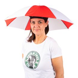 Paraplyhatt Röd/Vit