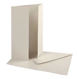 Pärlemorskort med kuvert Råvit