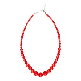Pärlhalsband Röd