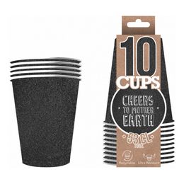 Party Cups Glitter Svart