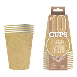 Party Cups Glitter Guld