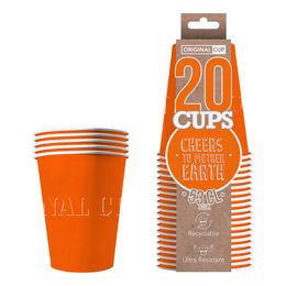 Party Cups Papper Orange