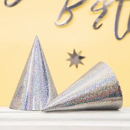 Bildspel - Partyhattar Holografiska Silver