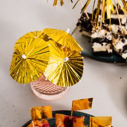 Bildspel - Partyparasoll Guld