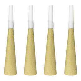 Partyhorn Guld Glitter