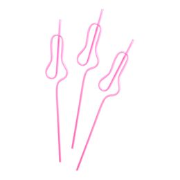 Penis Sugrör Rosa Återanvändbara