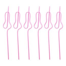 Bildspel - Penis Sugrör Rosa Återanvändbara