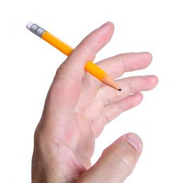 Lysbildefremvisning - Blyant Gjennom Fingeren