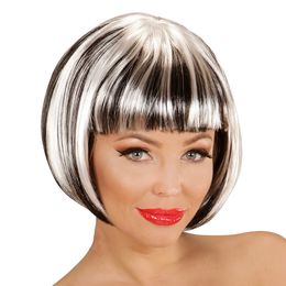 Paryk Page Sort/Hvid